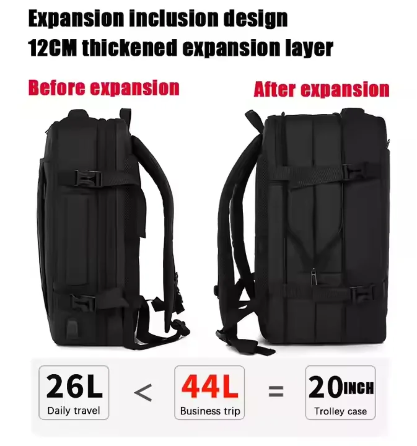 18-inch Expandable Backpack #8856