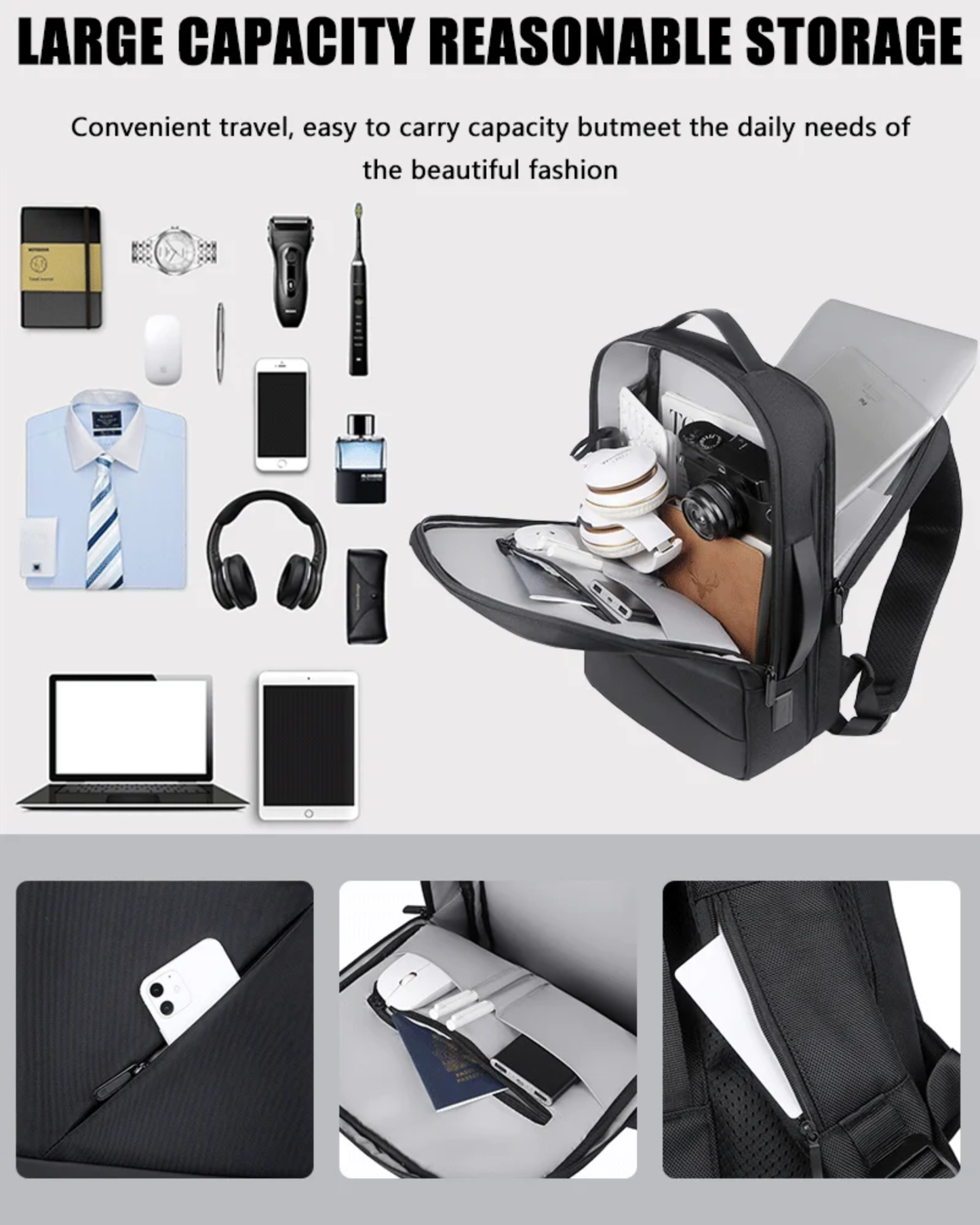 16-inch Expandable Backpack #V3