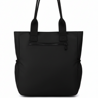 All-black tote bag - front view