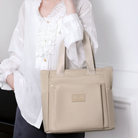 Beige Everyday Tote Bag lifestyle with CHANCE logo
