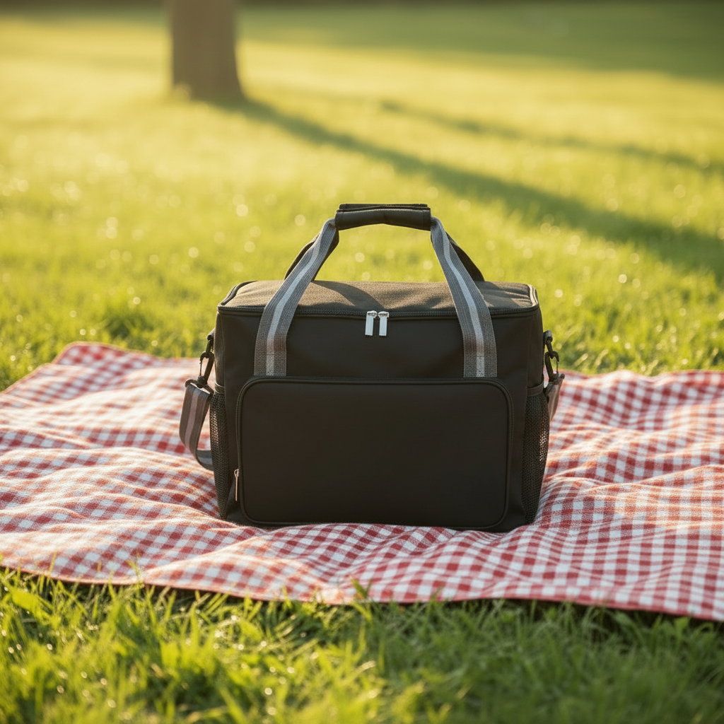 Medium Lunch Bag - Black - Square product image