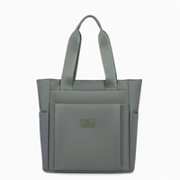 Olive Everyday Tote Bag with smaller matching CHANCE logo