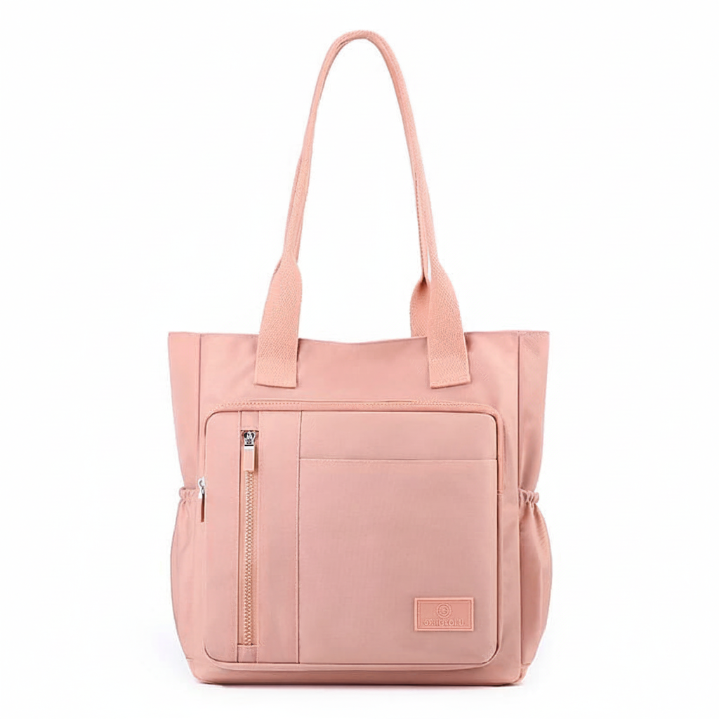 Pink tote bag with CHANCE logo