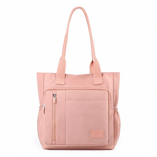 Pink tote bag with CHANCE logo