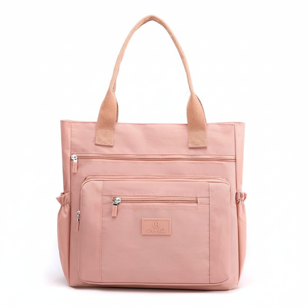 Pink Tote Bag with tonal CHANCE logo