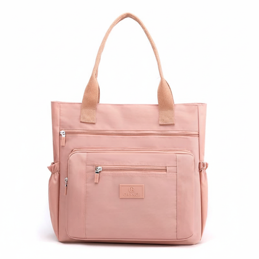 Pink Tote Bag with tonal CHANCE logo