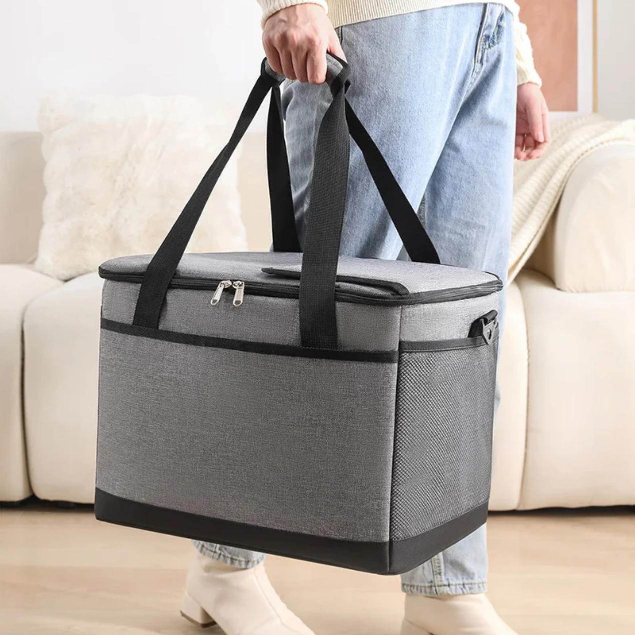Large Lunch Bag - Grey