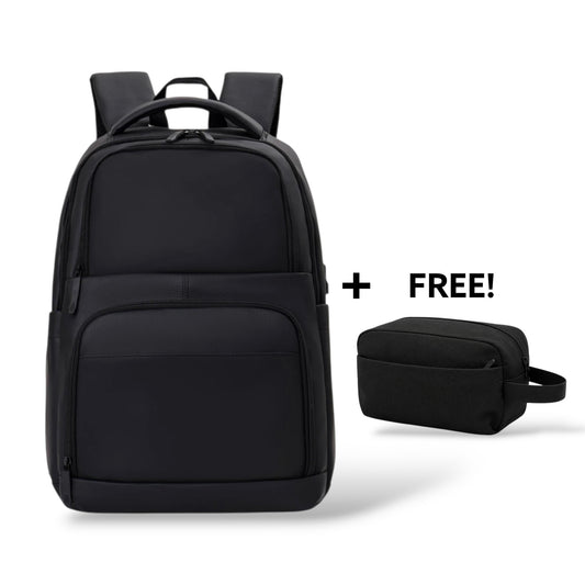 17-inch Modern Black Backpack