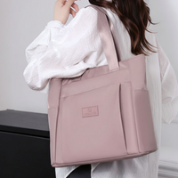 Rose Everyday Tote Bag lifestyle with corrected logo size