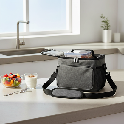 Small Lunch Bag - Dark Grey - Modern kitchen scene regenerated